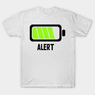 ALERT - Lvl 5 - Battery series - Tired level - E2a T-Shirt